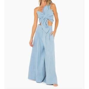 NEW JUST BEE QUEEN logan pant in denim Contemporary Trousers